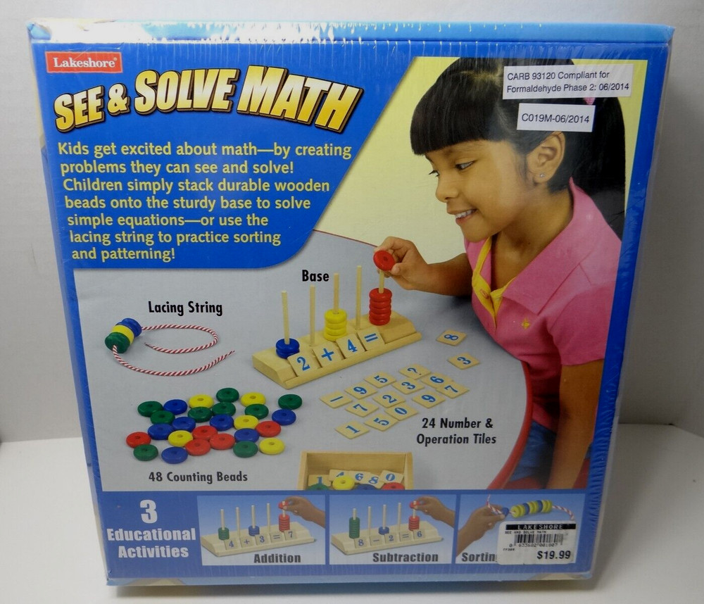 Lakeshore See & Solve Math Game Addition Substaction Sorting Patterning New