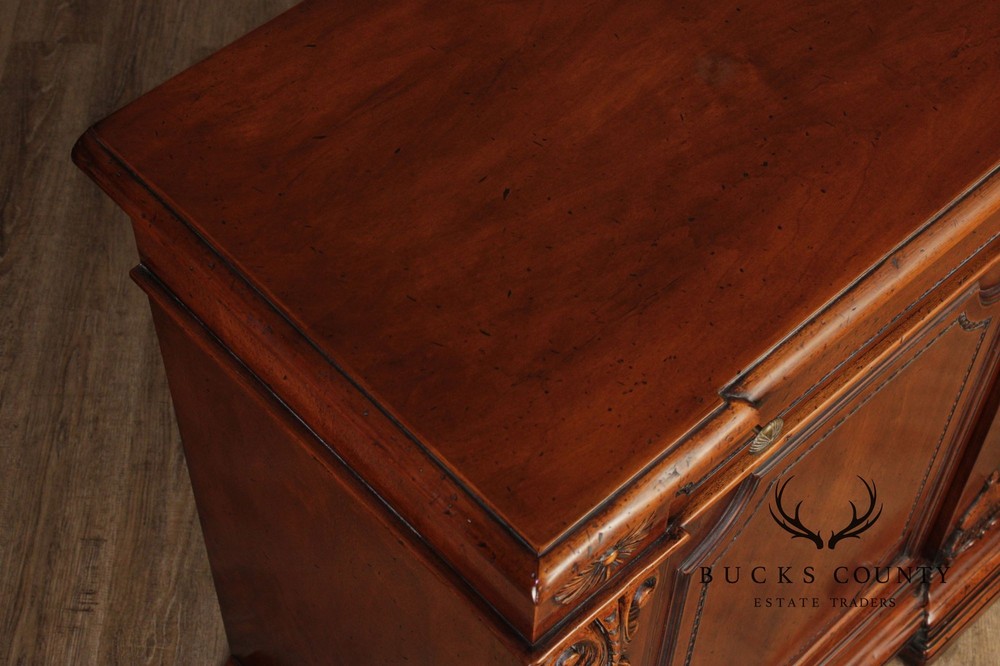 Francesco Molon XVI Century Style Walnut Carved Sideboard