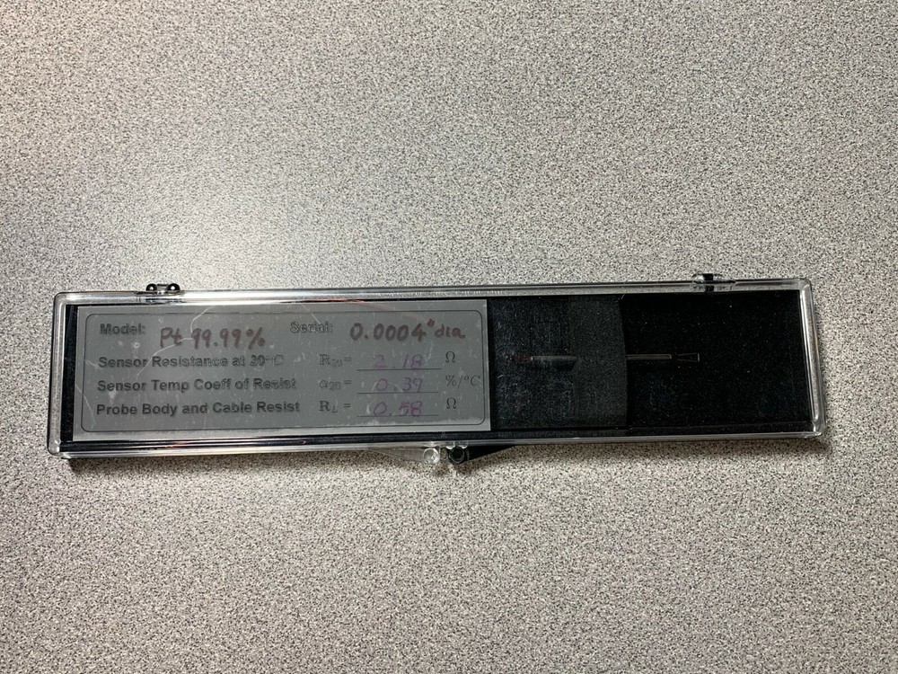 Custom-designed 10 micrometer Pt hot-wire Subminiature Probe