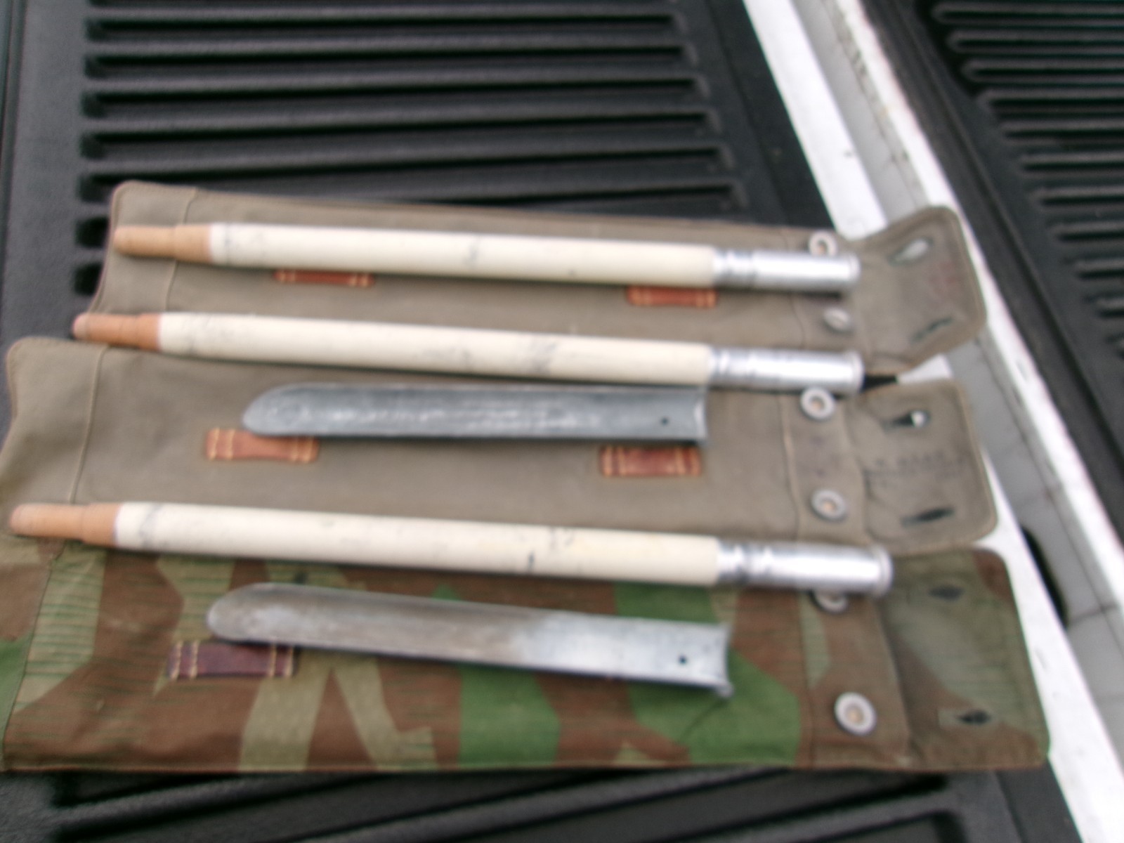 WW2 Swiss M31 Splittertarnmuster Tent - 2 Halves, Poles and Stakes