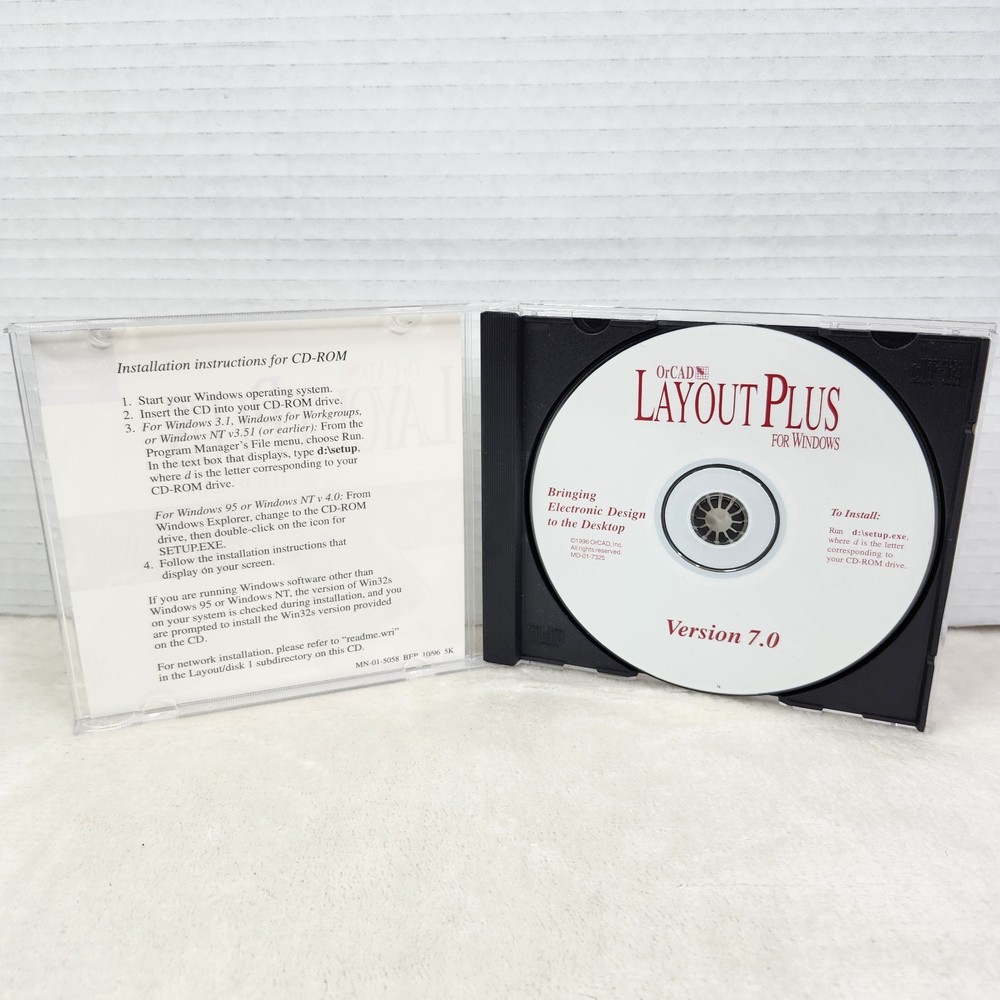 OrCAD Capture 7.0 + LayOut Plus EDA Electronic Engineer Software for Windows