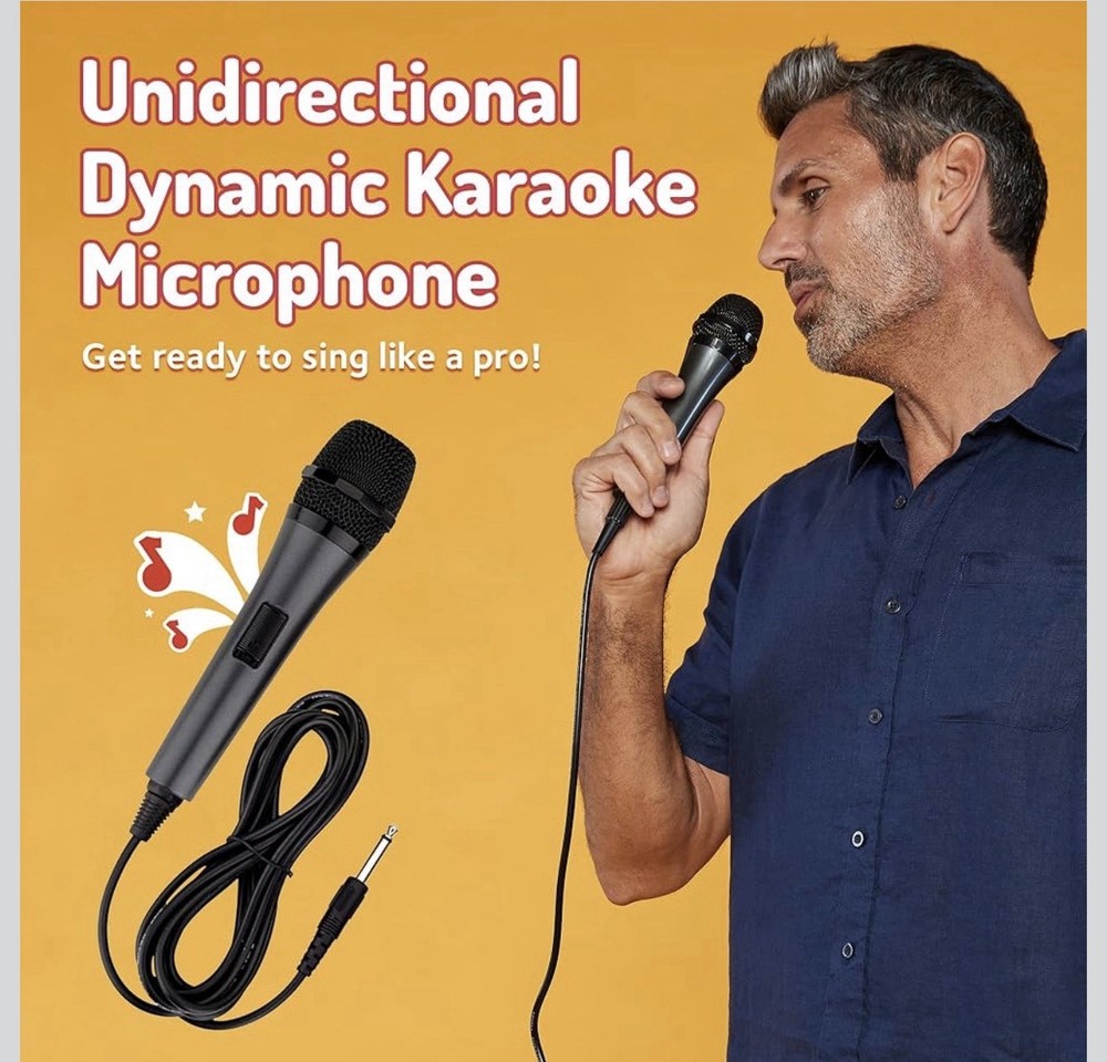 Singing Machine Wired Microphone for Karaoke
