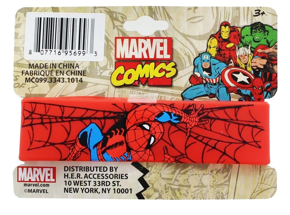 Marvel Spider-Man Printed Rubber Bracelet