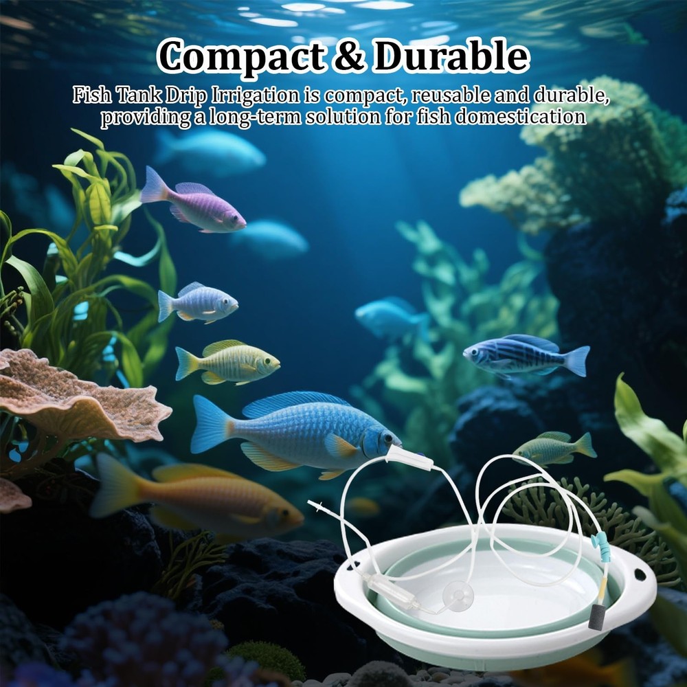 Drip Acclimation Kit with Foldable Fish Acclimation Box, Hose System for Safe...