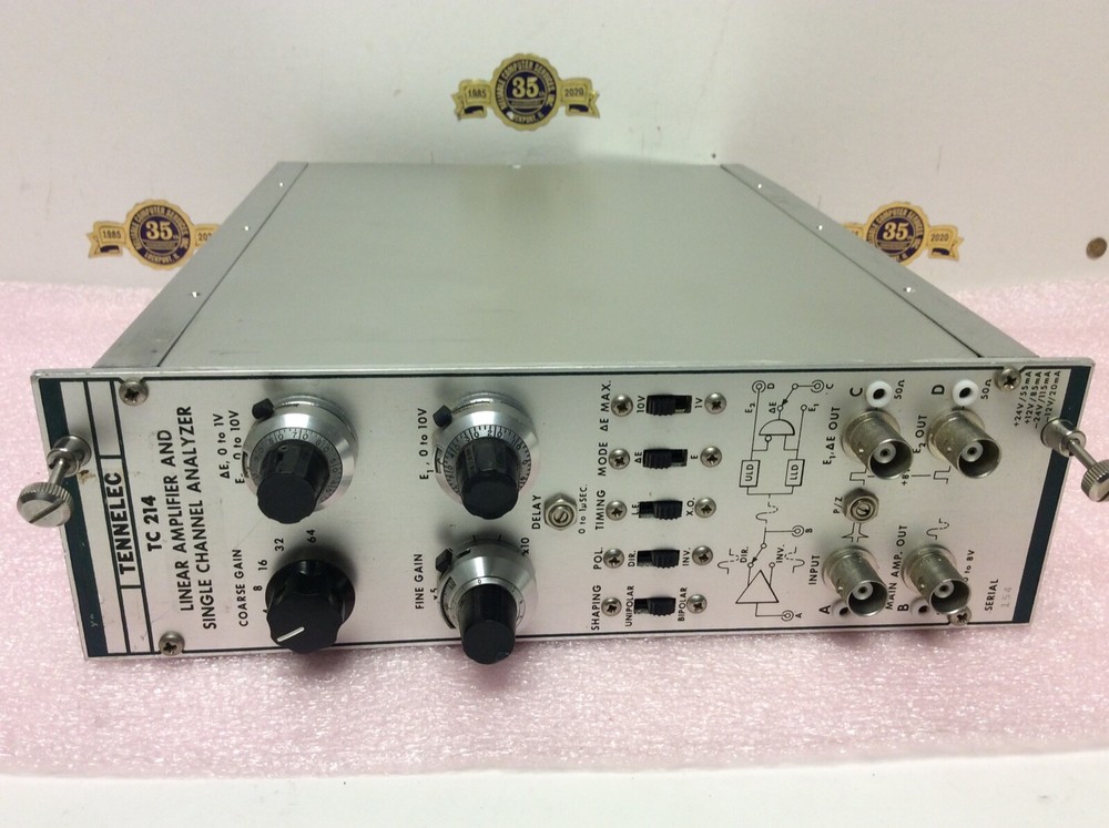 TENNELEC NIM computer module model # TC 214 Linear Amp Single Channel Analyzer