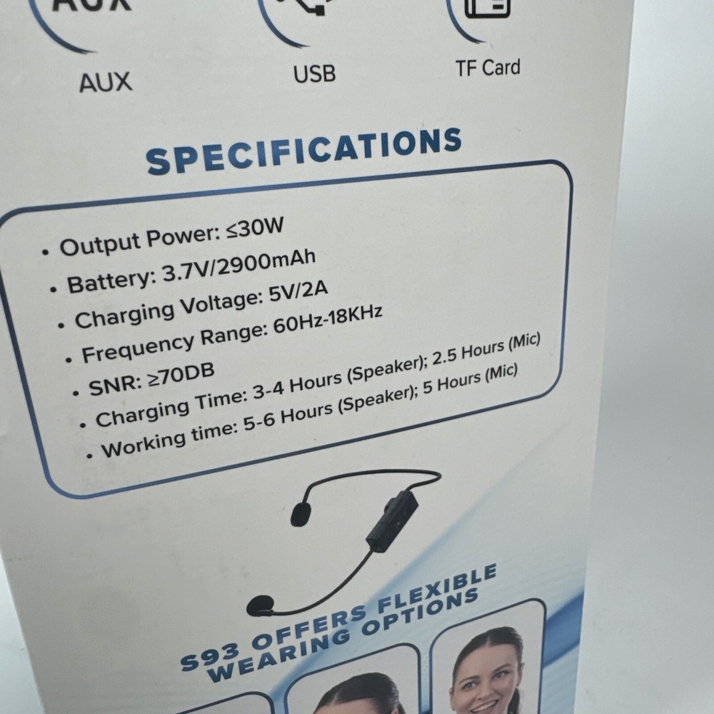 WinBridge Voice Amplifier S93 - UHF Wireless Microphone - 30W Amplification