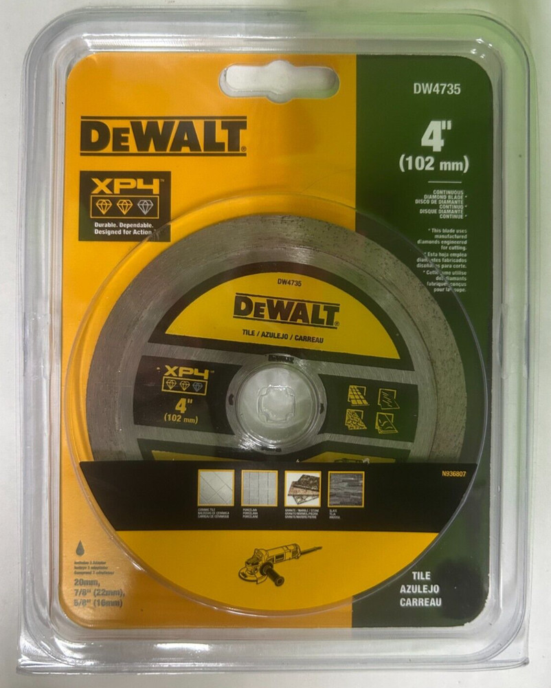 DeWalt DW4735 XP4 4" Continuous Diamond Blade