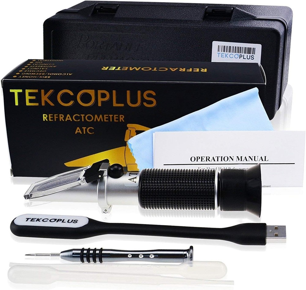 Brix Refractometer with ATC, Range 0-32% Brix with 0.2% Division, for Brandy,...