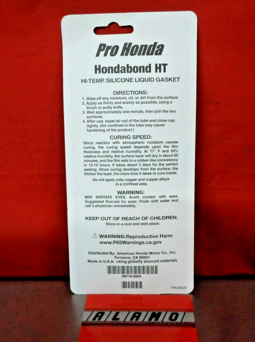Genuine OEM Honda Hondabond HT Hi-Temp Silicone Liquid Gasket 08718-0004