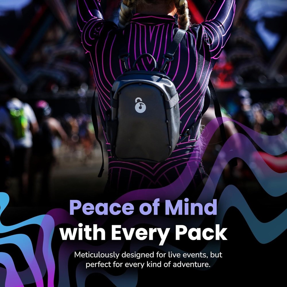 Anti Theft Mini Pack – Backpack with Locking Zipper Clips For Light...