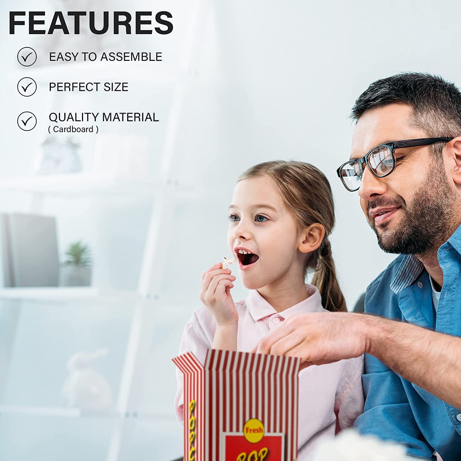 MT Products Popcorn Boxes for Party 1.8 oz - Popcorn Buckets #3.5 - Pack of 25