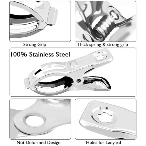 BESTEEL Upgraded 40 PCS Garden Clips, Greenhouse Clamps 100% Stainless 40PCS