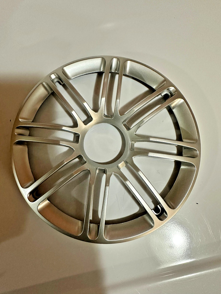 6" speaker covers grill (grey/silver plastic) pair