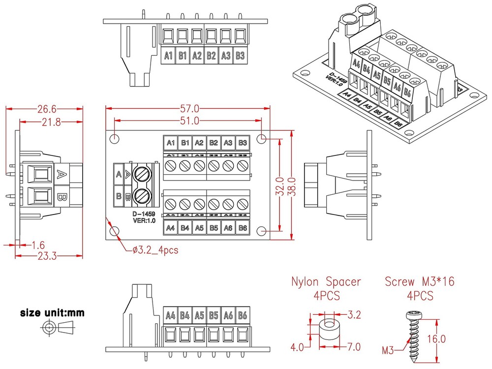 30Amp 48V 2x6 Position Terminal Block Distribution Module