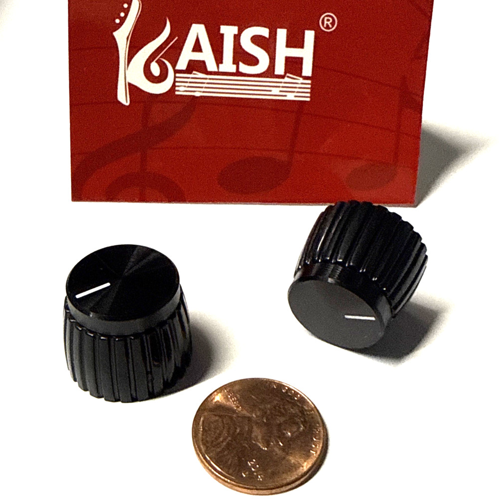 KAISH MUSIC  set of 2   knobs OD = 19 mm for "push it in" 6 mm shaft 0.25 inch