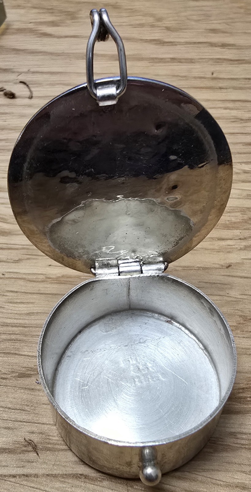 Vintage Mexican Sterling Silver & Malachite Pill Box - TM-13 Taxco - 1oz