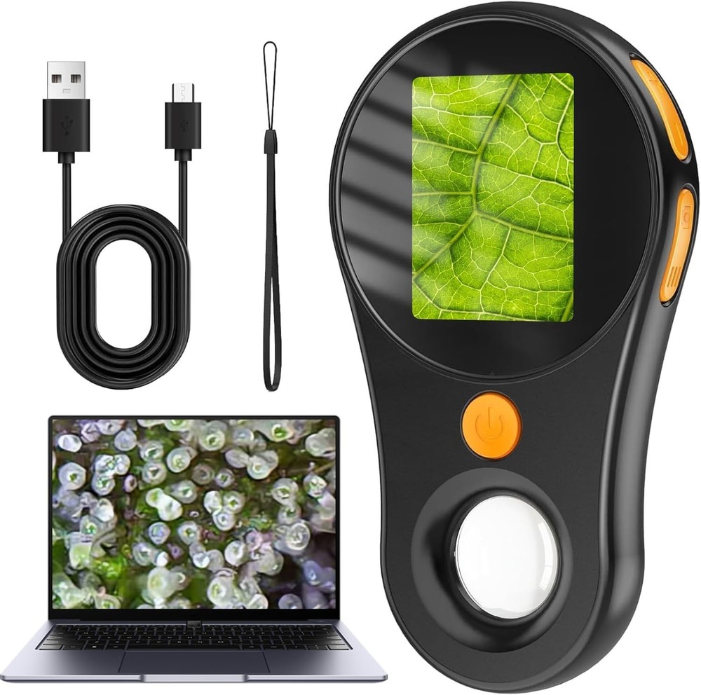 Compact 500X Magnification Microscope with 2.0'' IPS Screen & Easy USB Access