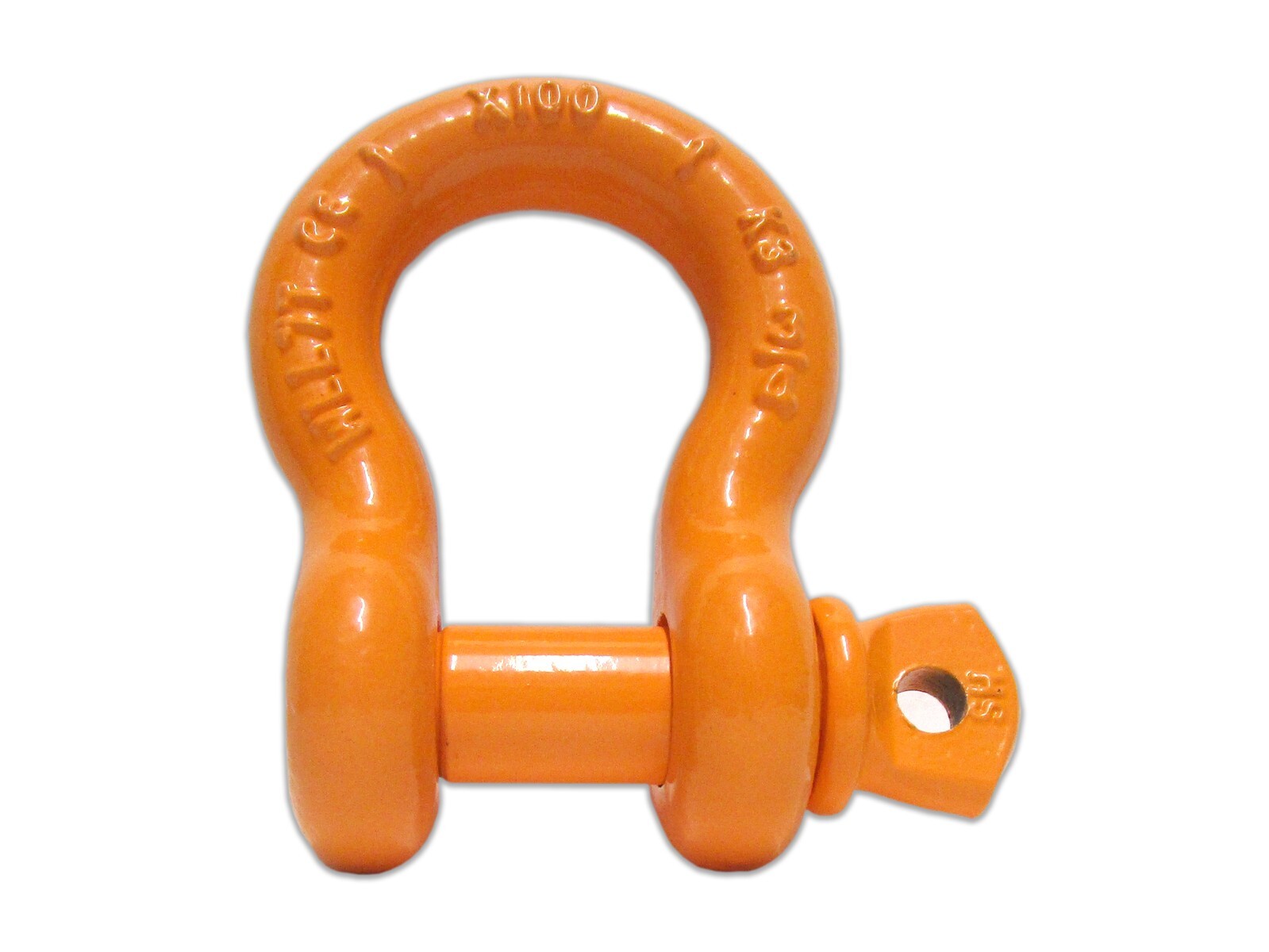 3/4" Clevis Shackle D Ring Off Road Orange with Screw Pin Alloy Steel 7 Ton