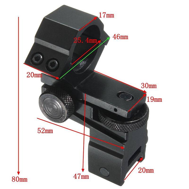 HOT 25.4mm Ring Tactical Flashlight Laser Sight Rifle Scope Mount Adjustable