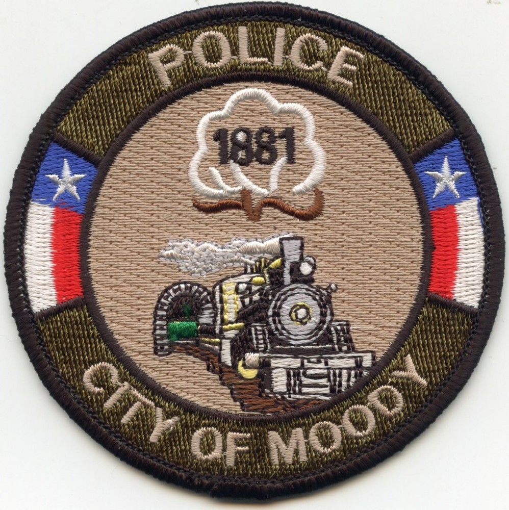 MOODY TEXAS TX Train POLICE PATCH