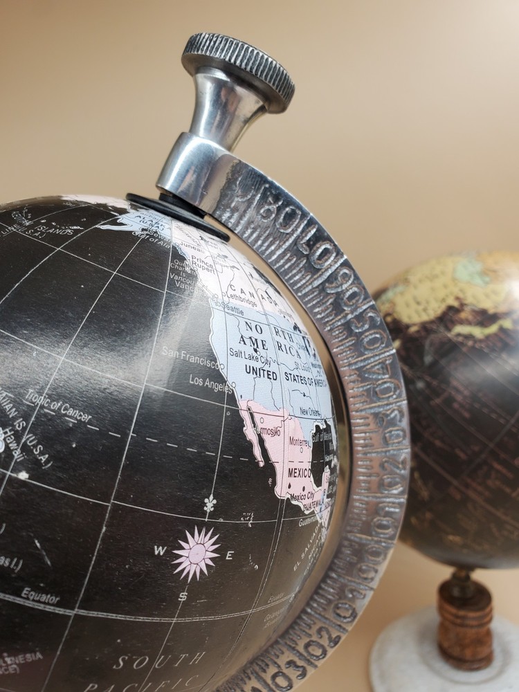 Globes Tabletop Spinning Earth Geographical Black