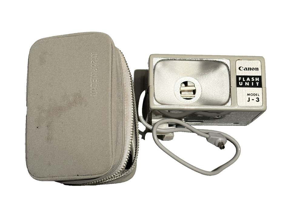Vintage Canon Flash Unit Model J-3 With Case – External Flash Accessory