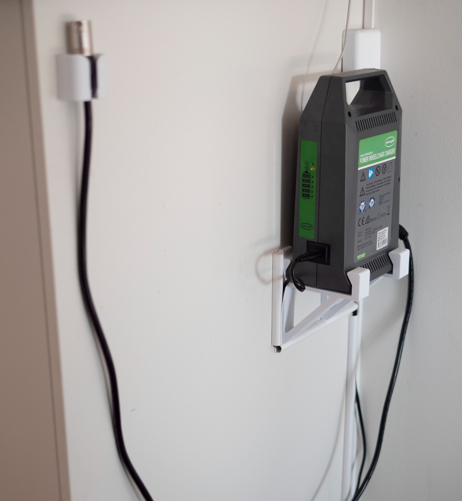 Permobil Powerchair Charger Wall Bracket – Fits Multiple Models, Holder Only