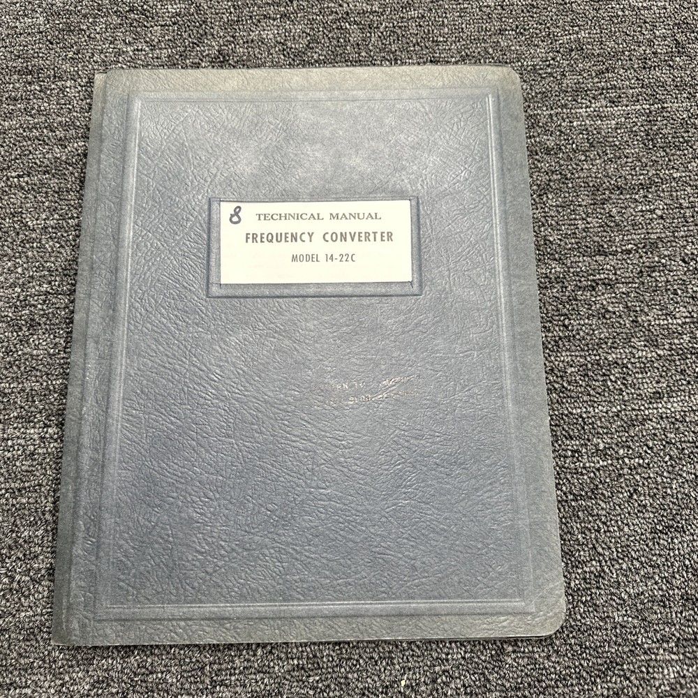Northeastern Engineering Model 14-22C Frequency Converter Technical Manual