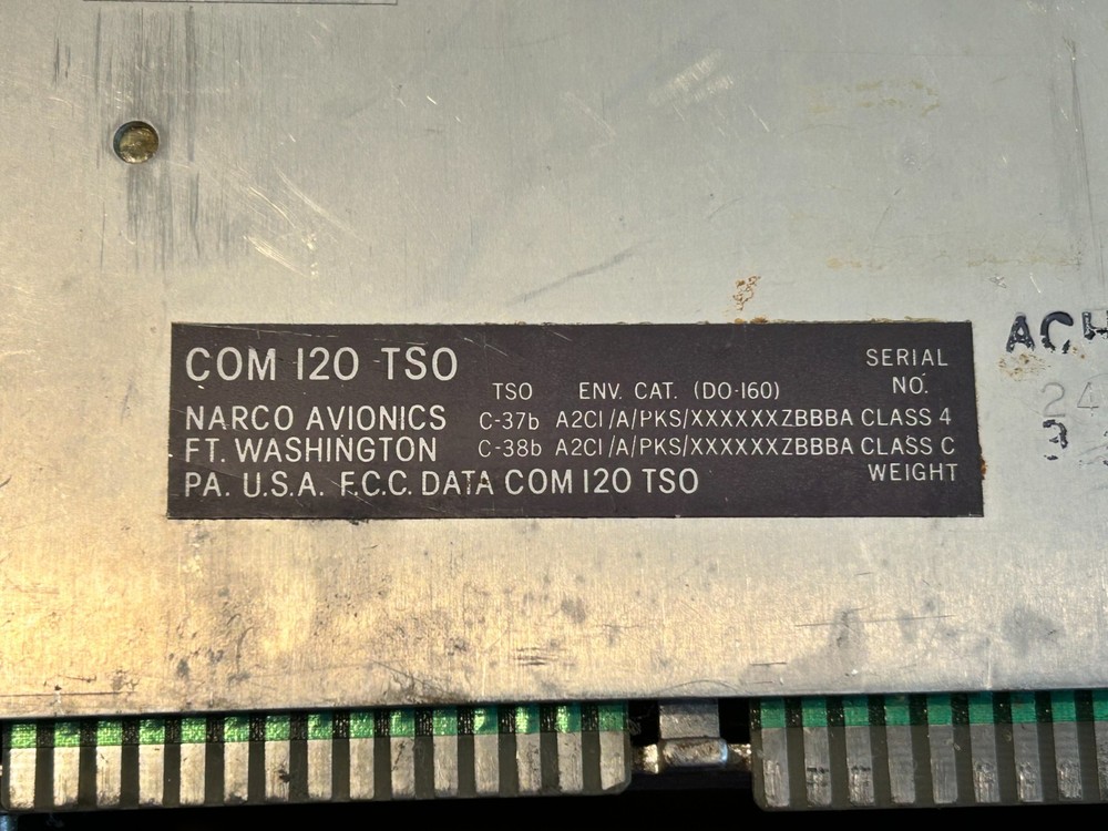 NARCO AVIONICS COM 120 TSO CORE