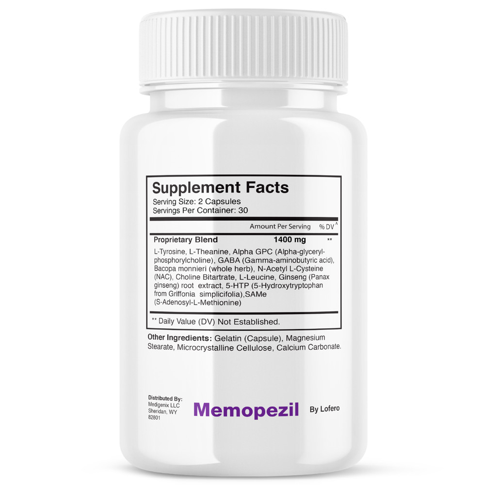 (2 Pack) Memopezil Capsules, Official Memopezil Supplement Brain Health (120Ct)