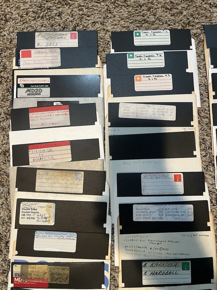 5.25" floppy disk lot 85+ diskette @All Games@ Etc..,,Partially Tested Atari