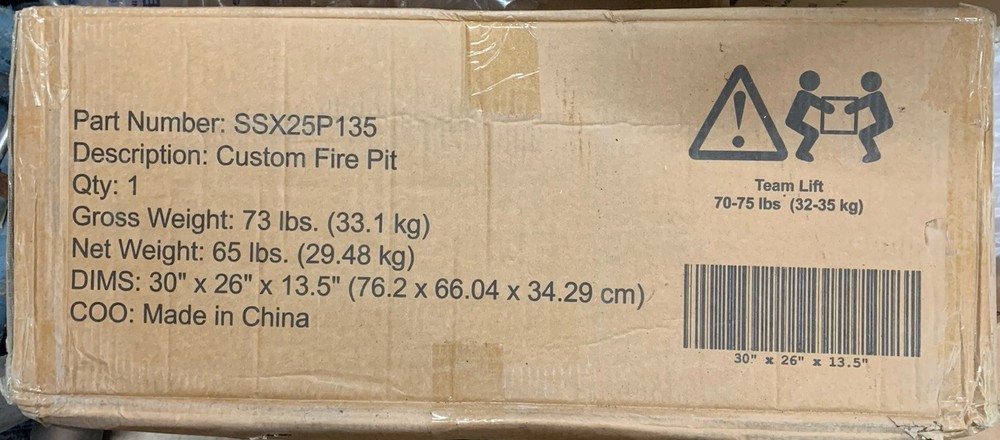 Snap-On Custom Fire Pit SSX25P135