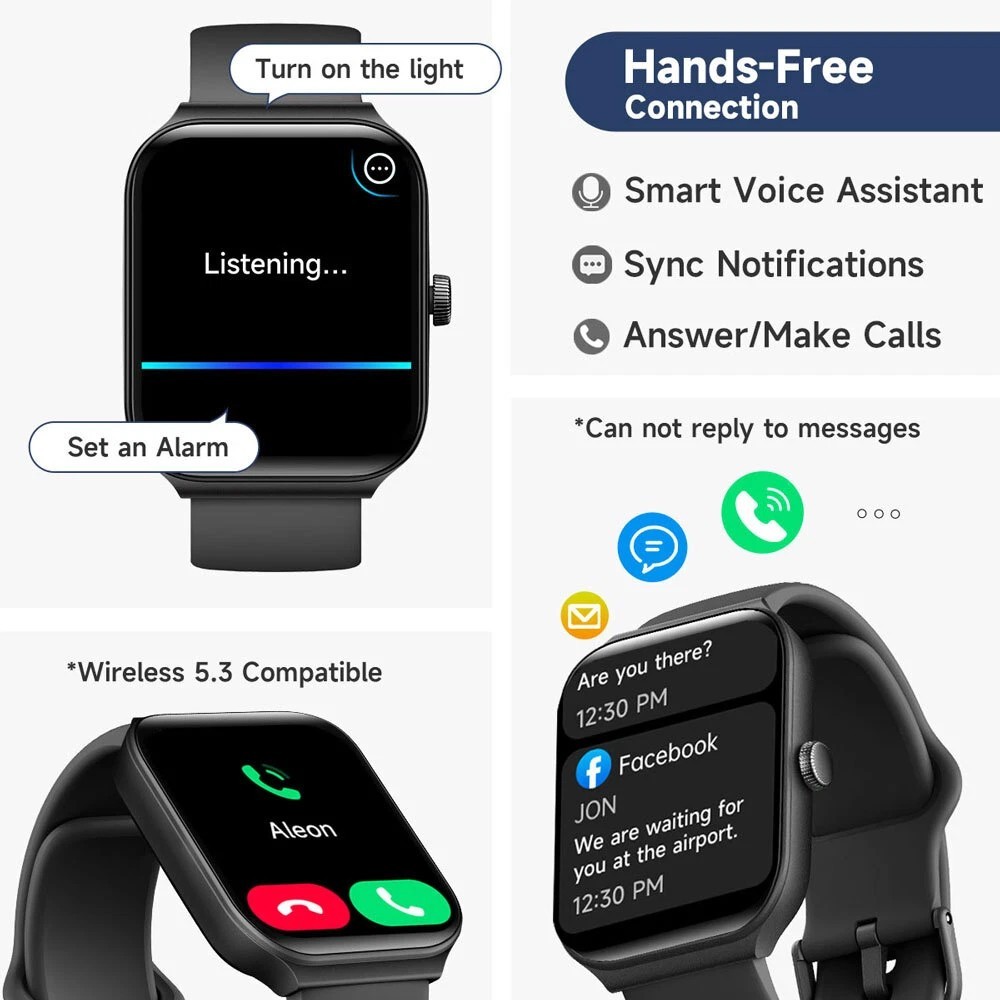 Multi-Functional Smart Watch Waterproof Smartwatch Bluetooth for Apple Android