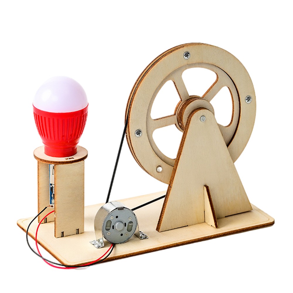DIY Hand Crank Generator Model Kit Student Physics Experiments Educational Toy