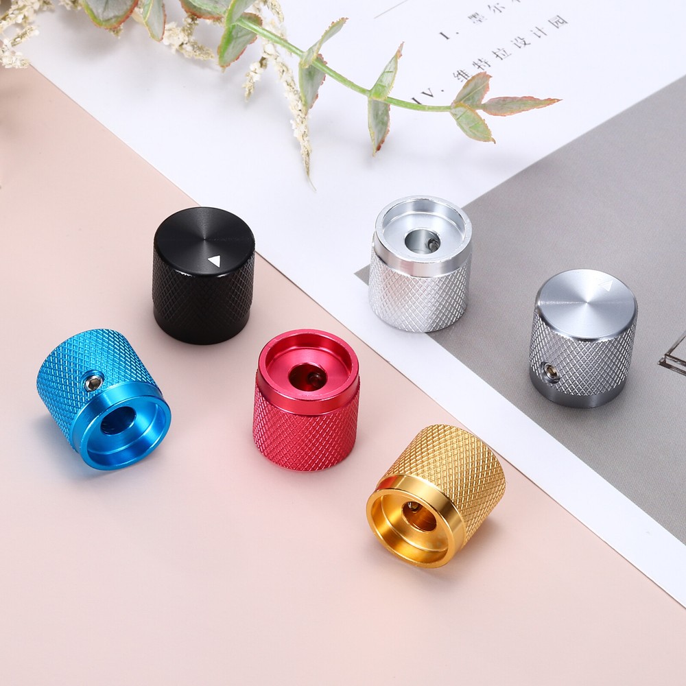 1PCS Guitar Knobs Metal, Volume Tone Knobs 1/4" x 5/8" x 0.67", Blue