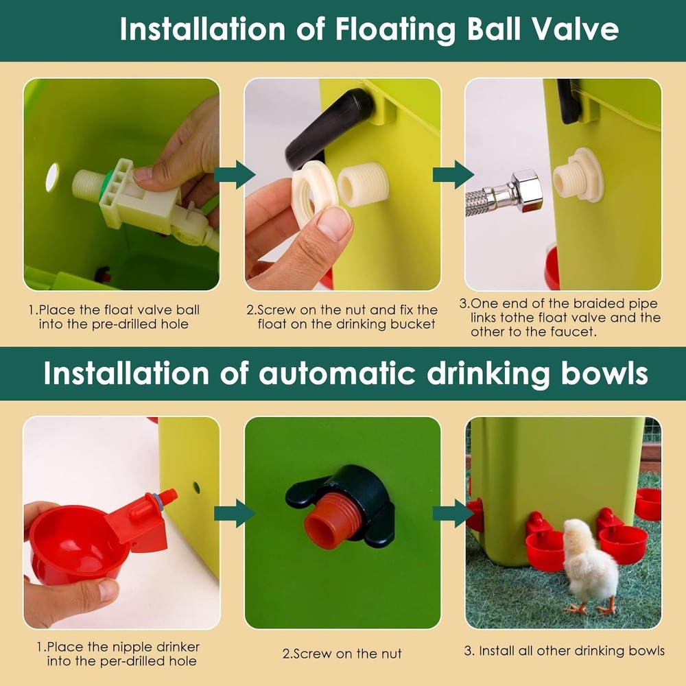 Automatic Chicken Waterer Large Chicken Waterer System Pou