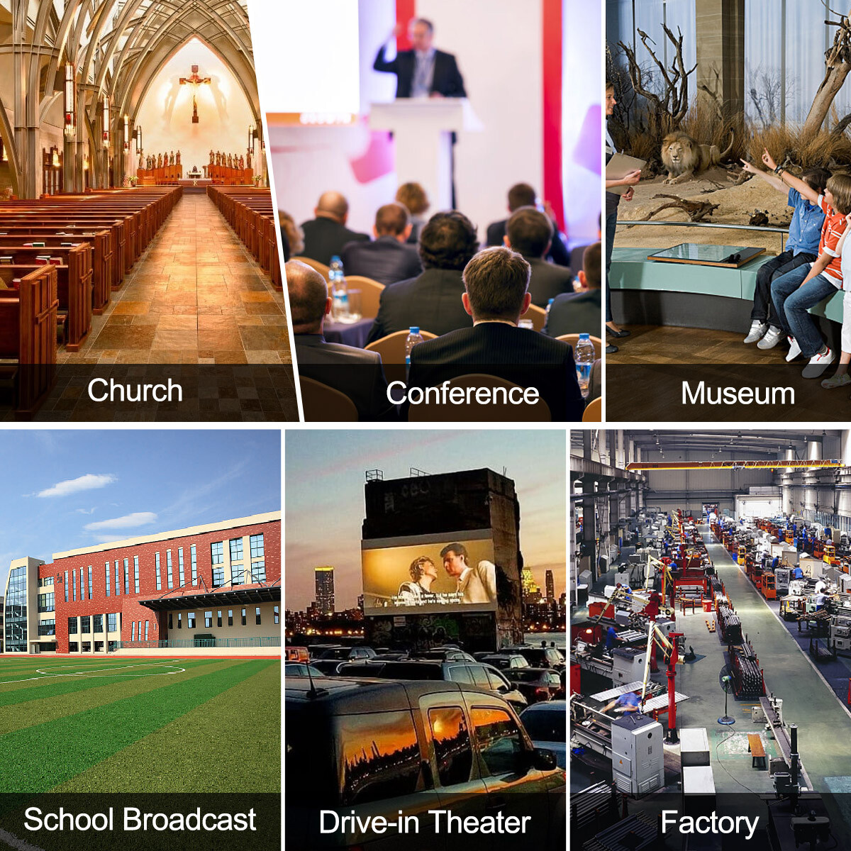 Retekess TR508 FM Transmitter Broadcast Stereo Radio Station Church Drive in Car