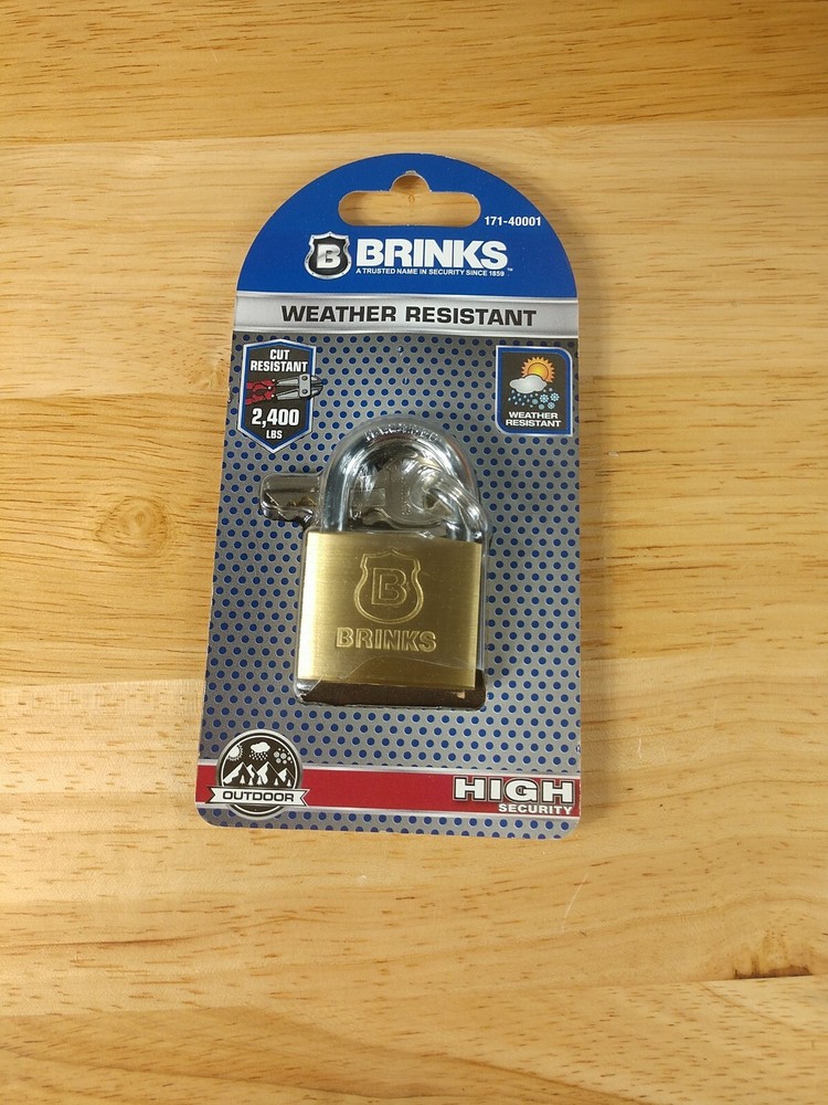 Brinks High Security Keyed Different Padlock Brass 40mm 171-40001