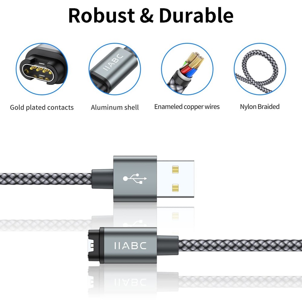 Compatible for Garmin Watch Charger Cable (2 Pack)