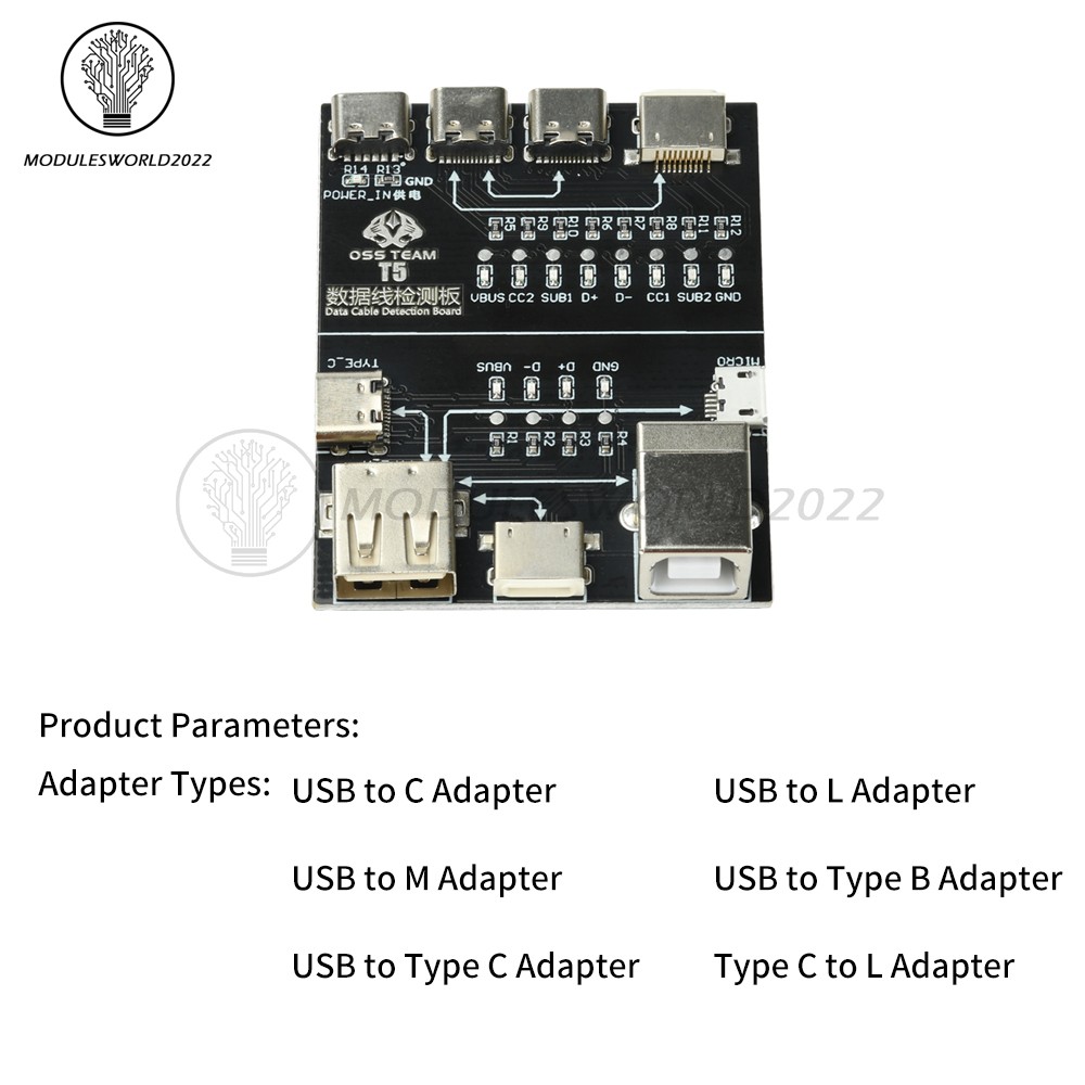 T5 Multifunctional Interface Cable Detection Module Data Cable Abnormal Testing