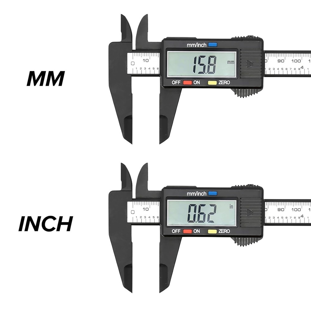 Electronic Digital Caliper, Plastic Vernier Caliper, Caliper Measuring Tool w...