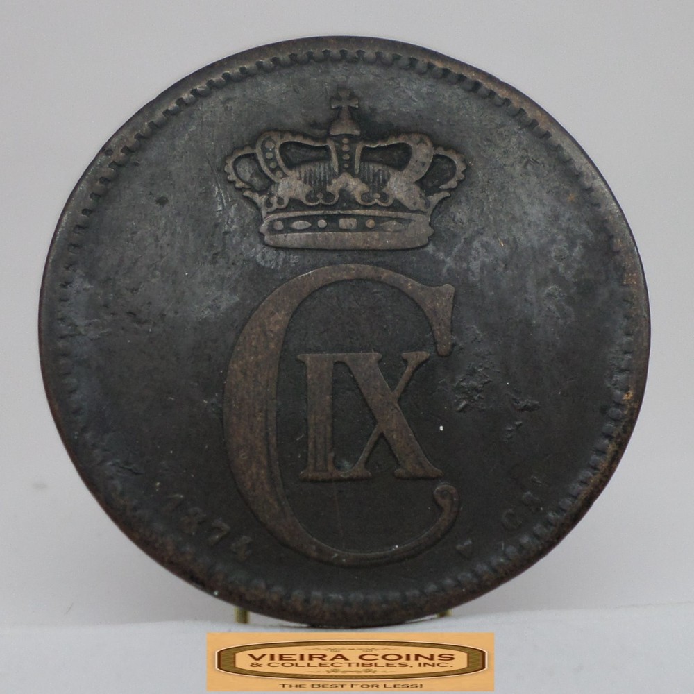 1874 Denmark 5 Ore - #C58208NQ