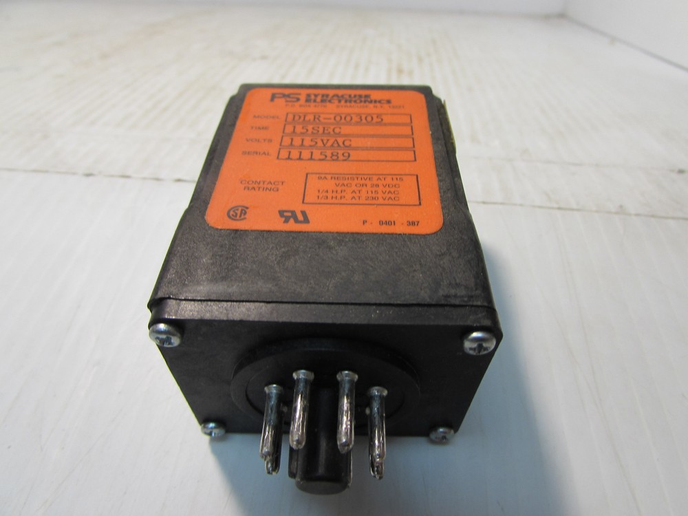 Syracuse Electronics 15 Second Time Delay Relay DLR-00305 (St1225)