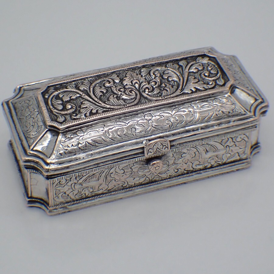 Antique Box with Compartments 700 Silver