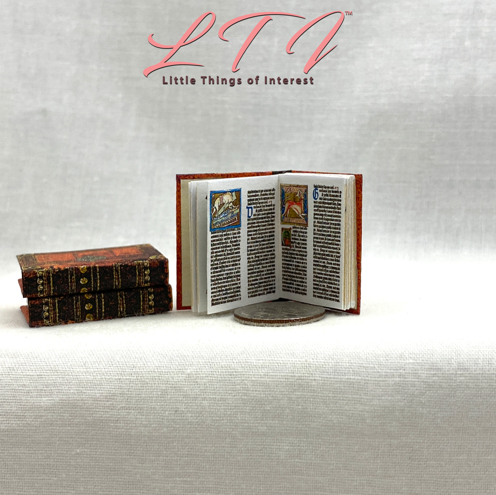 MERLIN'S GRIMOIRE Miniature 1:12 Scale Magic Medieval Manuscript Book