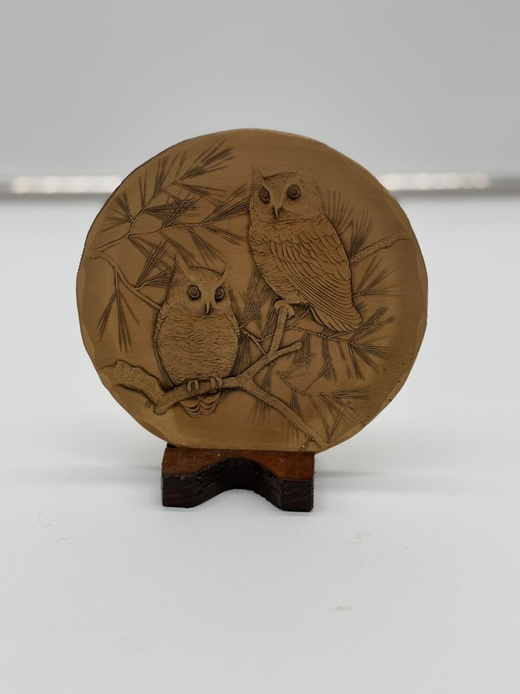 VTG Wendell August Forge Solid Bronze Owl Decorative 4.5" Plate Only