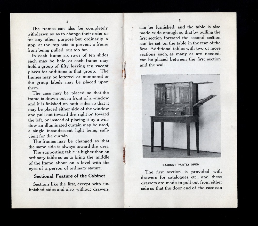 Lantern Slide Cabinet G Moler The Moler Booklet Insert Ithaca 1925 & Cover z46