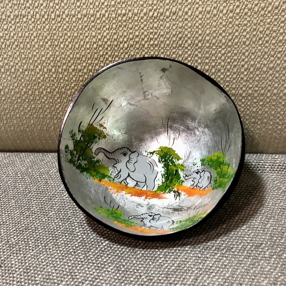 Handpainted Gourd With Elephants