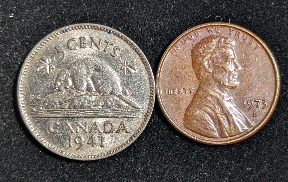 1941 Canada 5 Cents Circulated KM# 33