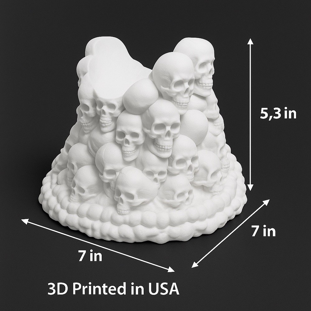 3D Printed Skull Controller Stand PS5 Xbox PC | White PLA Gamer Desk Gift 💀🎮